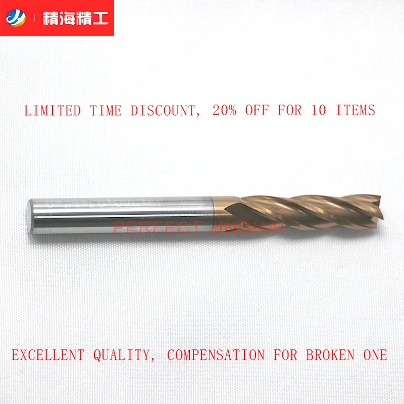 4/F Milling Cutter Solid Carbide End Mills For CNC MACHINE JINGHAI for 55 degree material