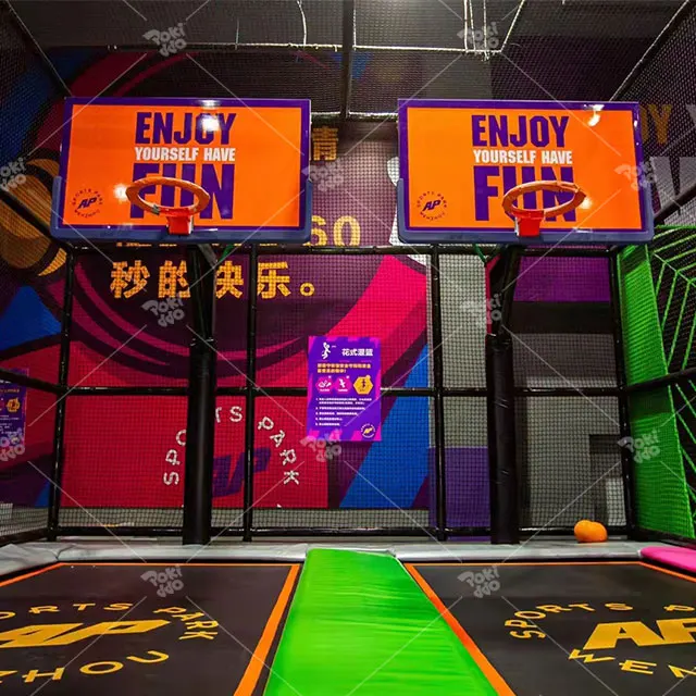 Pokiddo Design 3300sqm Indoor Playground Equipment Fun and Active Trampoline Park for Kids and Adults in Spain