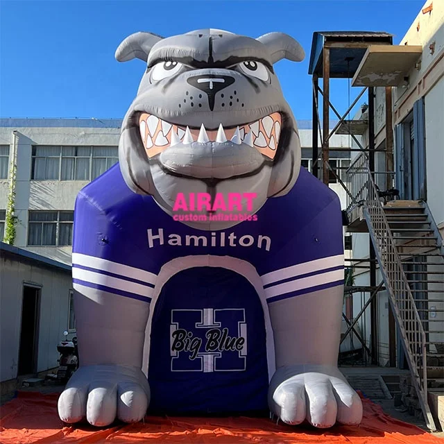 Sporting Event Inflatable Bulldog Tunnel Custom Made Inflatable Mascot Tunnel
