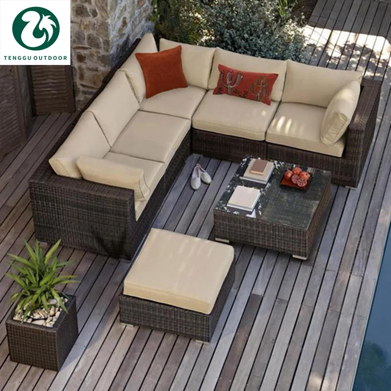 Hot SellNew Fashion Outdoor Furniture Sofa Set Outdoor Furniture Sofa Set Rattan Garden Sofa