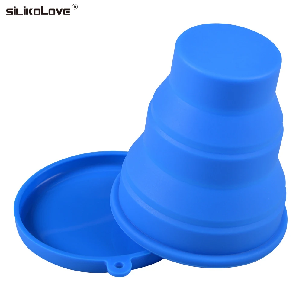 Popular product multicolor easy to carry silicone folding cups silicone coffee cups