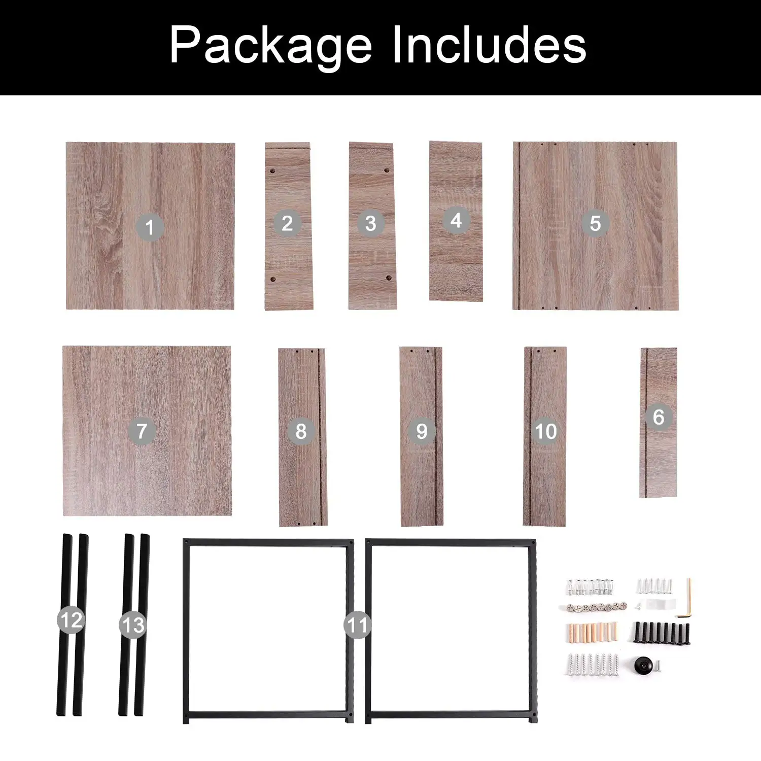 Ready Assembled Russian Oak Bedside Table Wooden Navy Night Stand Metal Wide Night Light Nightstand