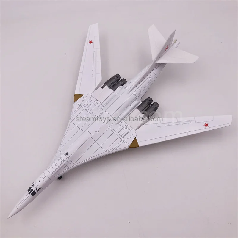 Tu-160 Blackjack Strategic Bomber with Landing Gear and Bracket Russia Aircraft Metal Military Model Diecast Plane Model