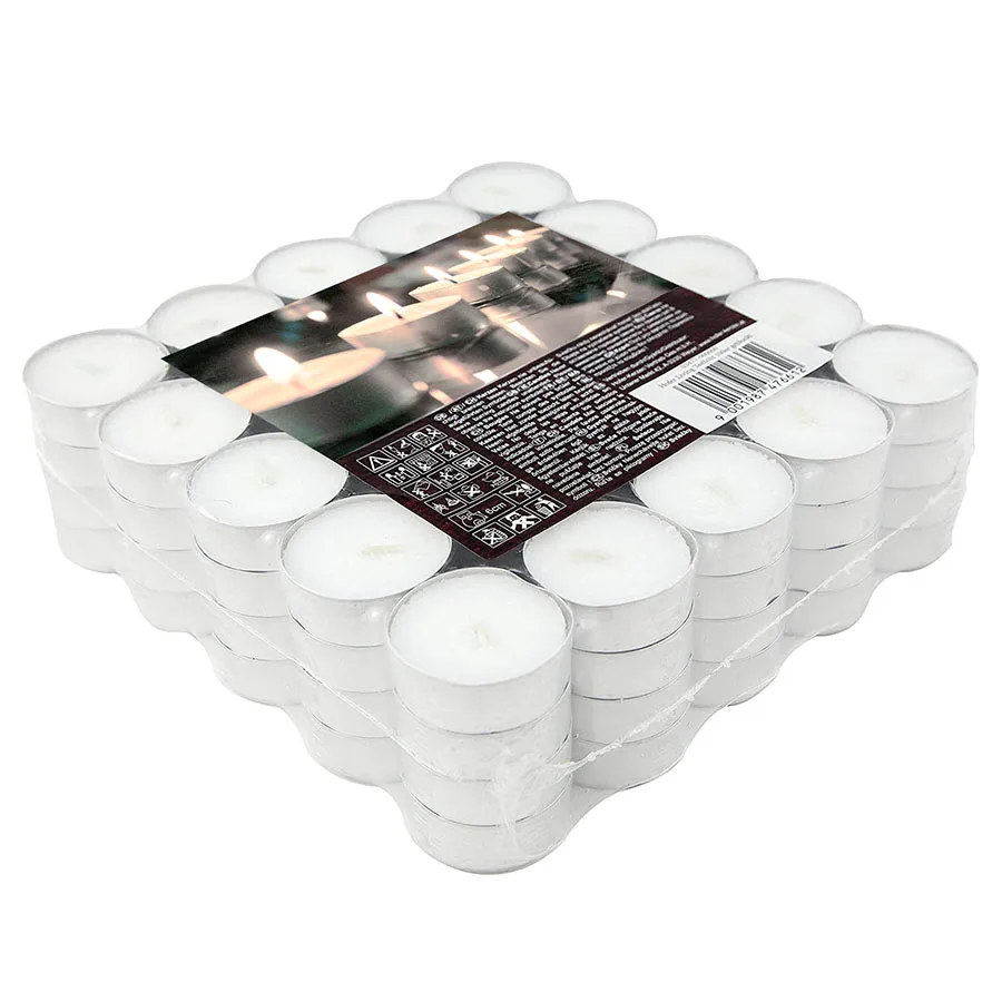 Bulk decorative 8 hours white tealight candle manufacturer with package 50 pcs
