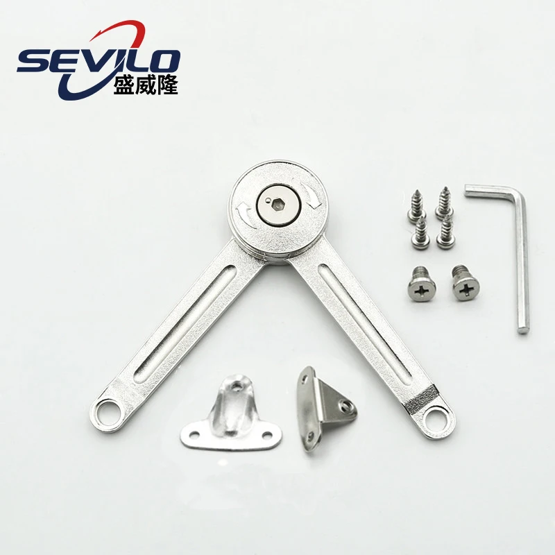 Zinc alloy cabinet lift-up flap support for wardrobe lid stay soft down lid support hinge stay