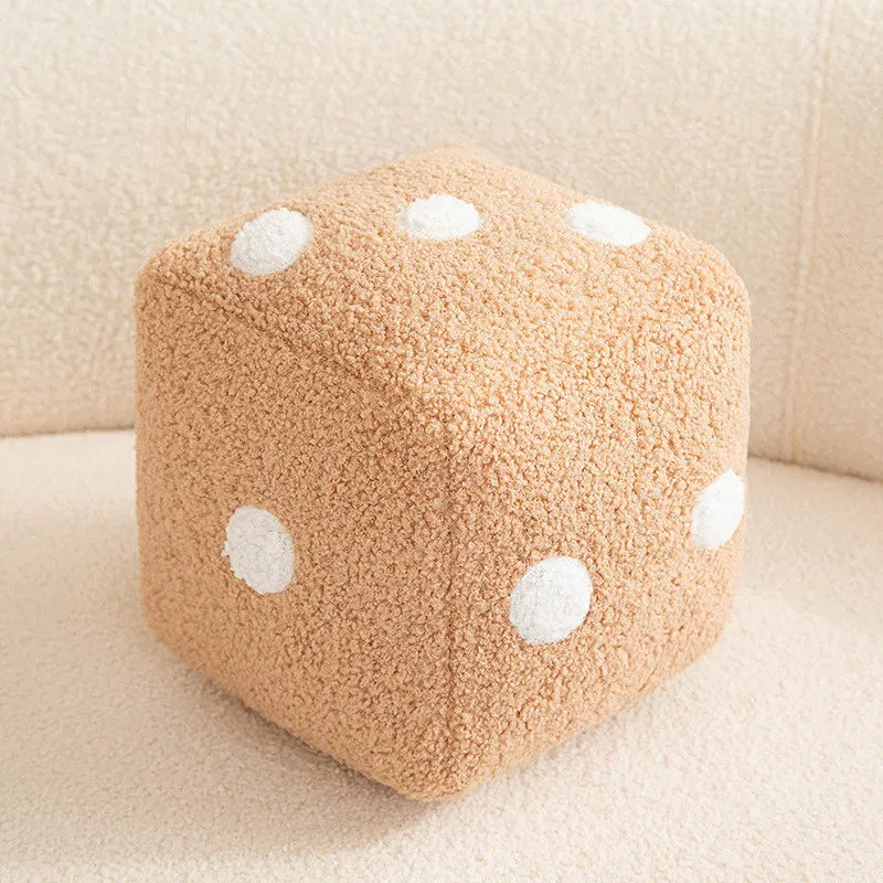 Wholesale Promotion Custom Plush Logo Dice pillow plushie stuffed plush cushion dice throw pillow toy chair cushion