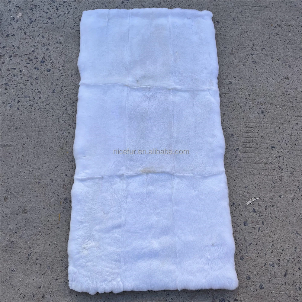 High quality Rex Rabbit Fur Blanket Chinchilla Plate