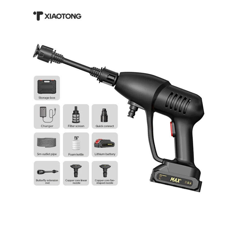 High Pressure Cleaning Water Gun Wireless Rechargeable Car Wash Water Gun Electric Spray Gun