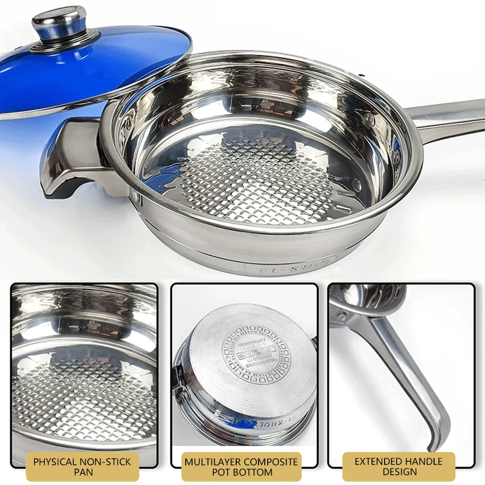 Wholesale 70Pcs Compound Bottom Stainless Steel Pots Cookware Set For Kitchen Cooking