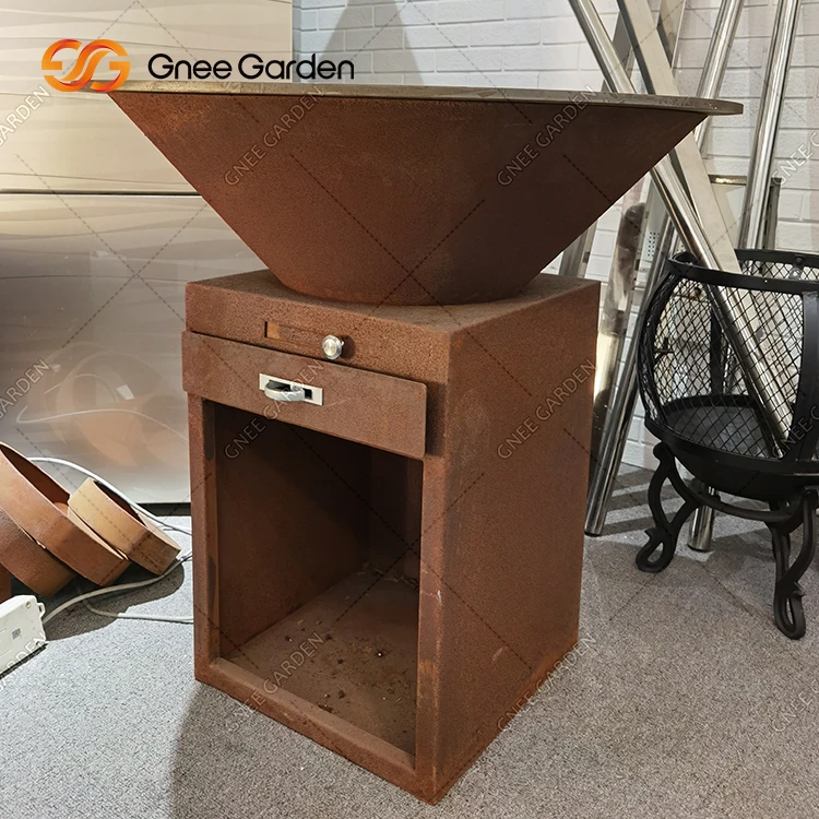 Outdoor Party Metal Fire Pit Table Fireplace Grill Charcoal Bbq