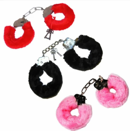 
Multicolor Plush Stainless Steel Handcuffs Sex Metal Fluffy Handcuffs SM Products Fur Sex Toy for Girls 