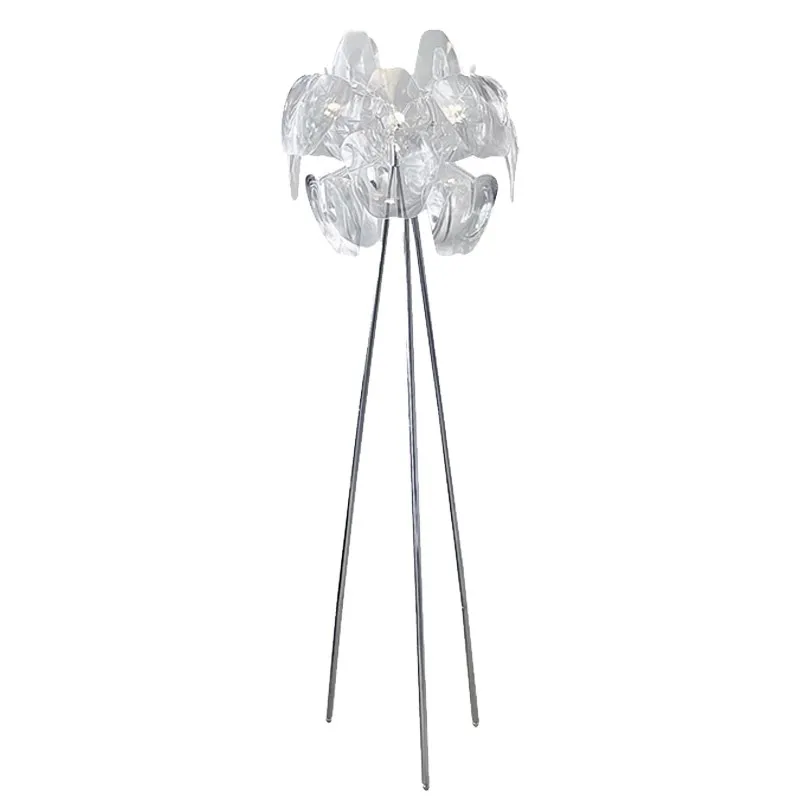 Flower petal floor lamp European creative hall glass led light new high-end  luxury living room atmosphere Tripod Standing lamps