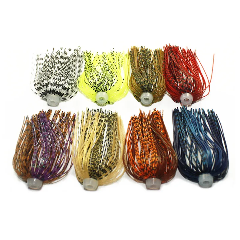 High quality hole-in-one umbrella real-bait skirts, bass fishing lure rubber skirt