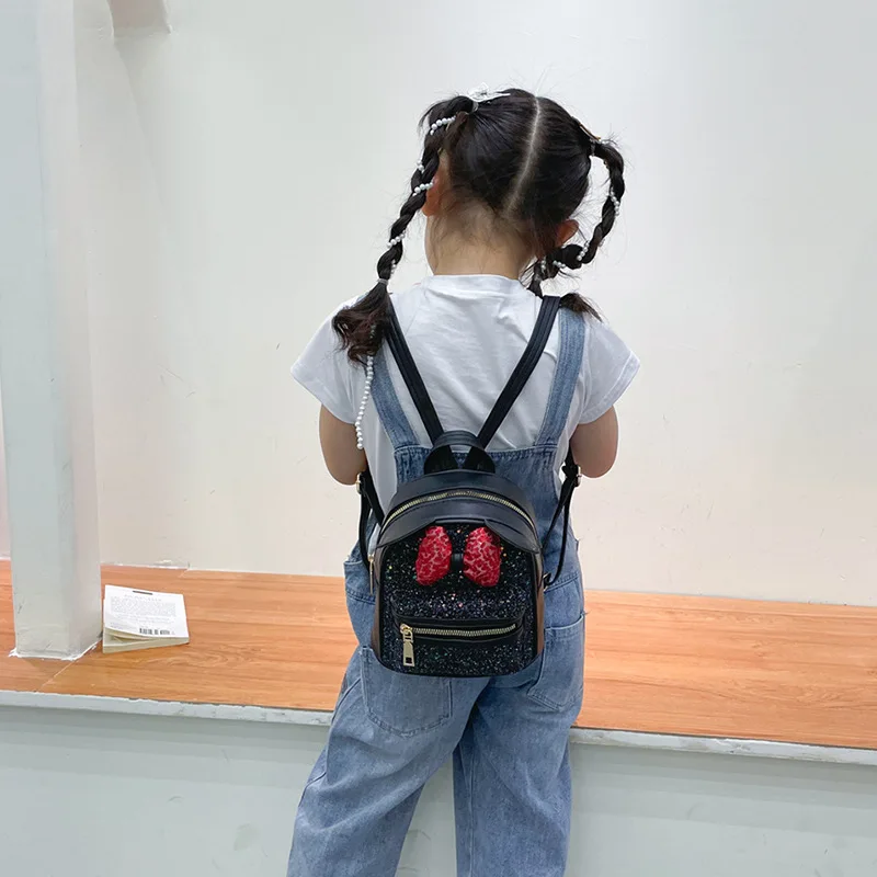 Factory Toddler  Sequins  Kids Cartoon Mouse Bowknot Backpack Mini Schoolbag Children School Bags
