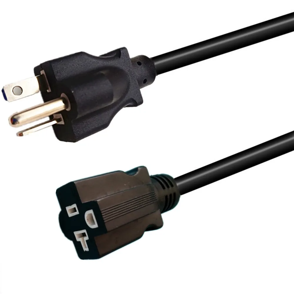 Customized US Standard 12AWG NEMA 6-20p to 6-20r AC power cord 3 core power cable power extension cords