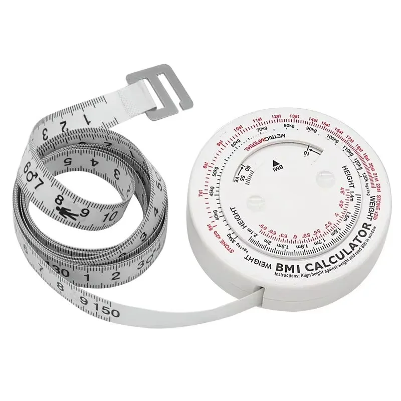 Body Mass Index Retractable 1.5m Measuring Tape Diet Weight Loss Calculator Tape Measure Tools Logo Custom