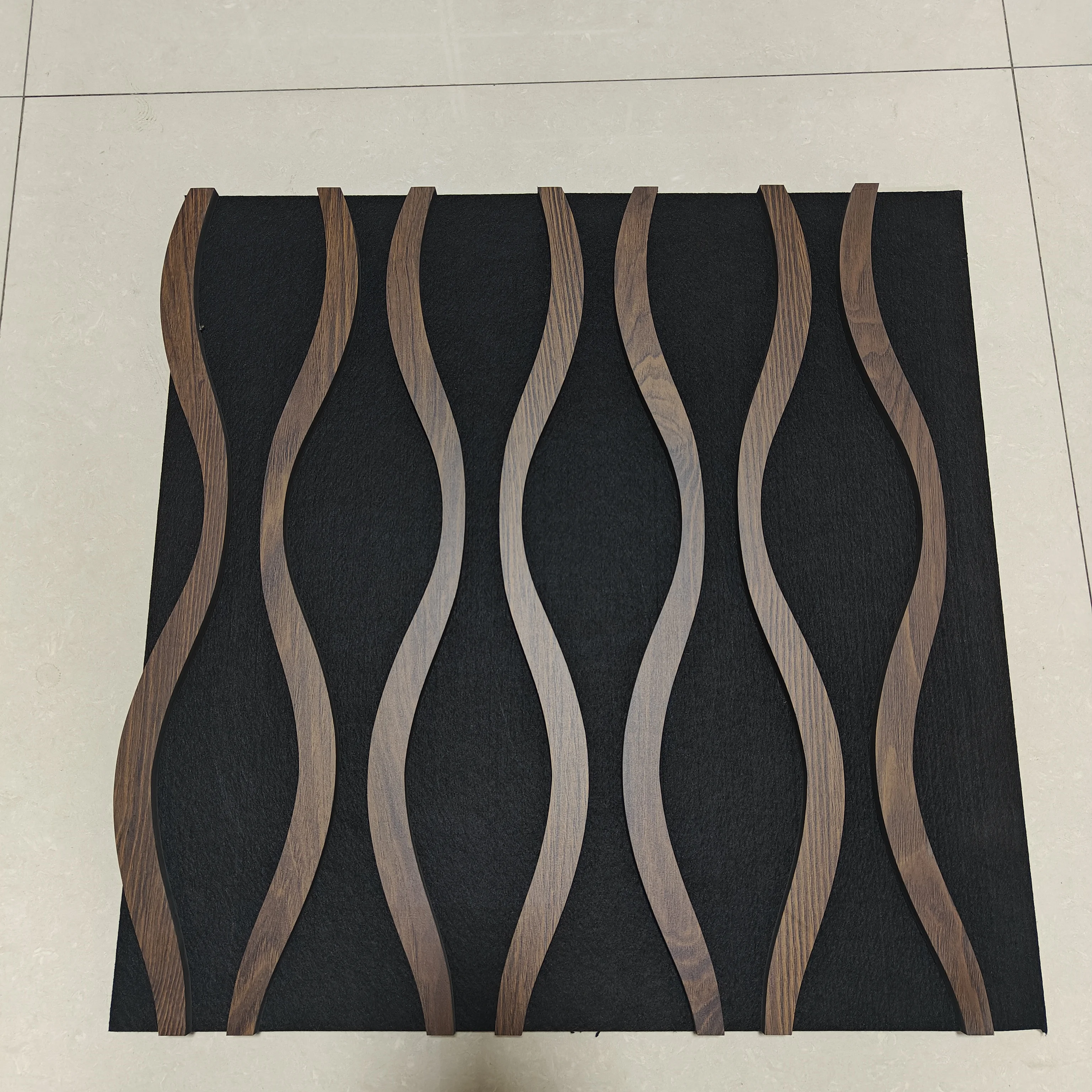 Adhesive Polyester Acoustic Panels Wood Wall Panelling Boiserie Wood Wall Board Panel