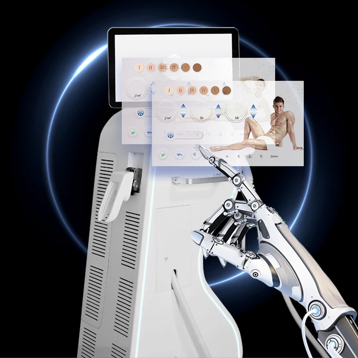 2024 most popular Diode laser  permanent hair removal machine 755+808+1064nm 3 wavelength painless hair removal EXFU 3000W power