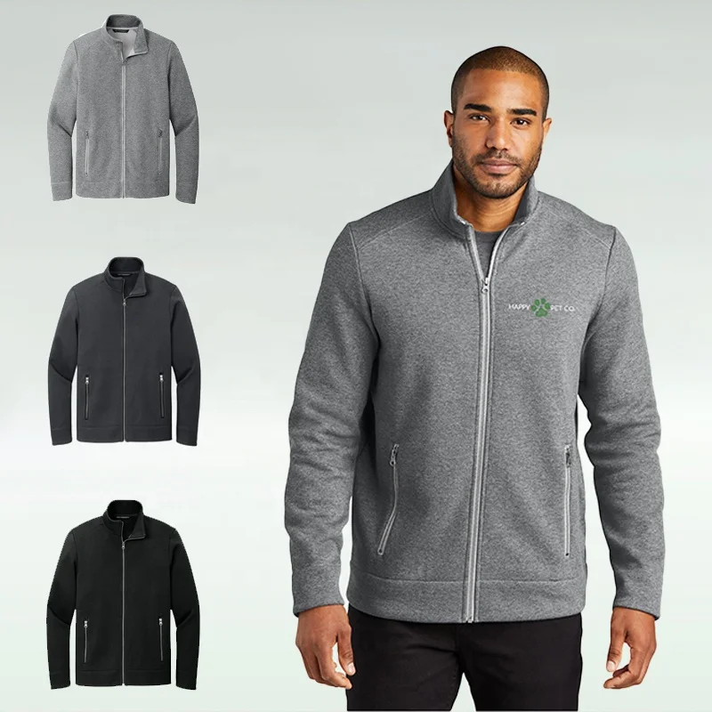 Mens Company uniform Staff Custom Lightweight Full zip up Cotton Polyester Micro Polar Fleece Jacket