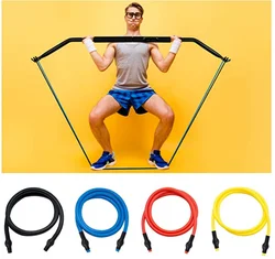 Portable Home Gym Resistance Bands Equipment System 6 Resistance Band Weightlifting Training Kit Bow and arrow fitness