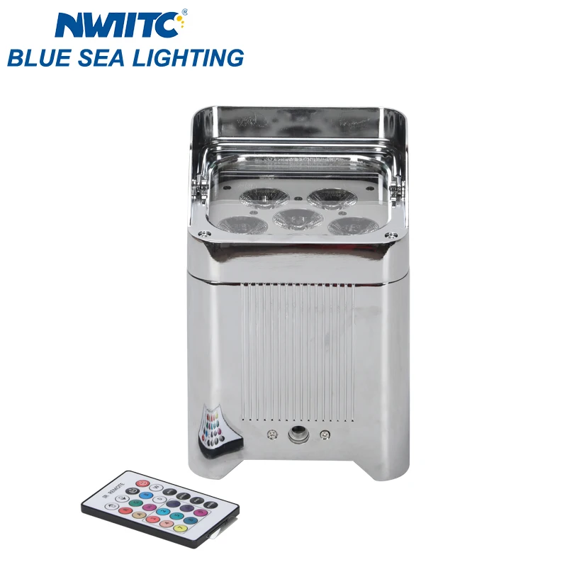 Sliver Wifi APP Control 6x18w RGBWA UV 6in1 Wireless DMX Battery LED Uplight