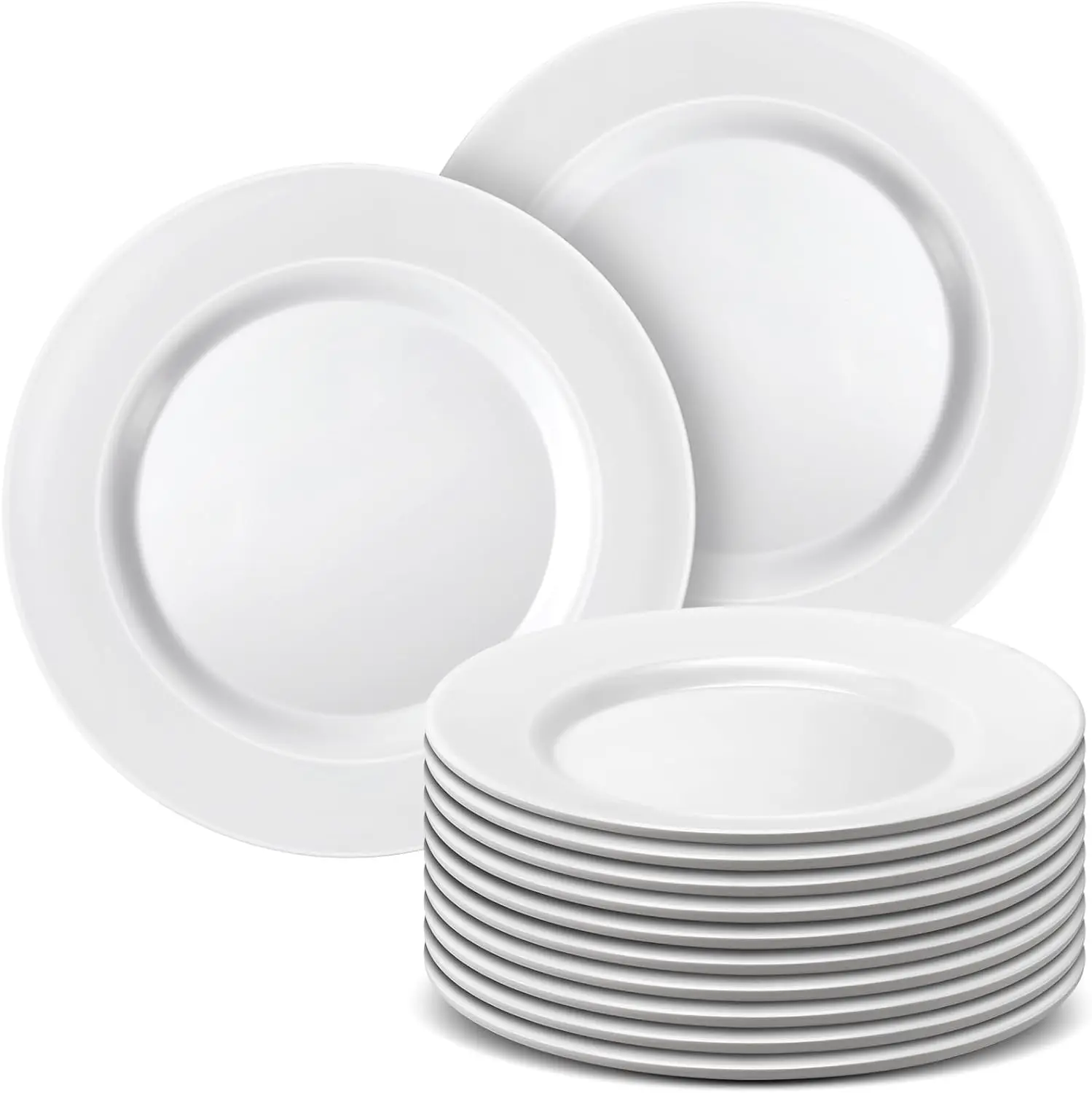 Melamine dinnerware kitchen tableware platos blancos white plates dishes for restaurant