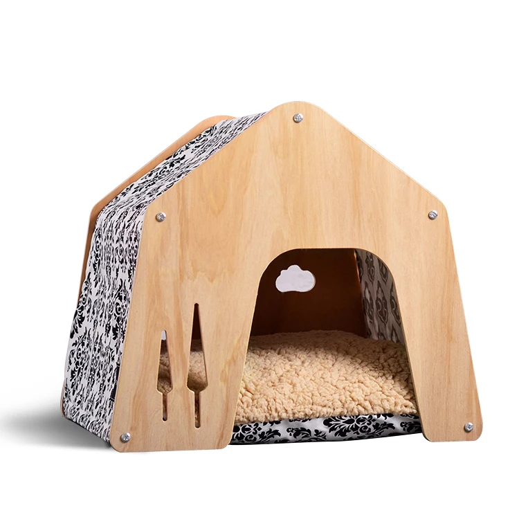 outdoor pet house cat kitty house friendly wood pet cat house for playing and rest