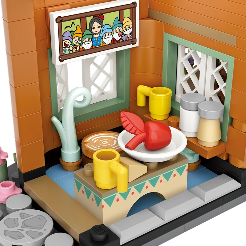 LOZ 3D DIY mini Blocks The Fairy Tale Series Snow White and the Dwarf Building Block brick toys set