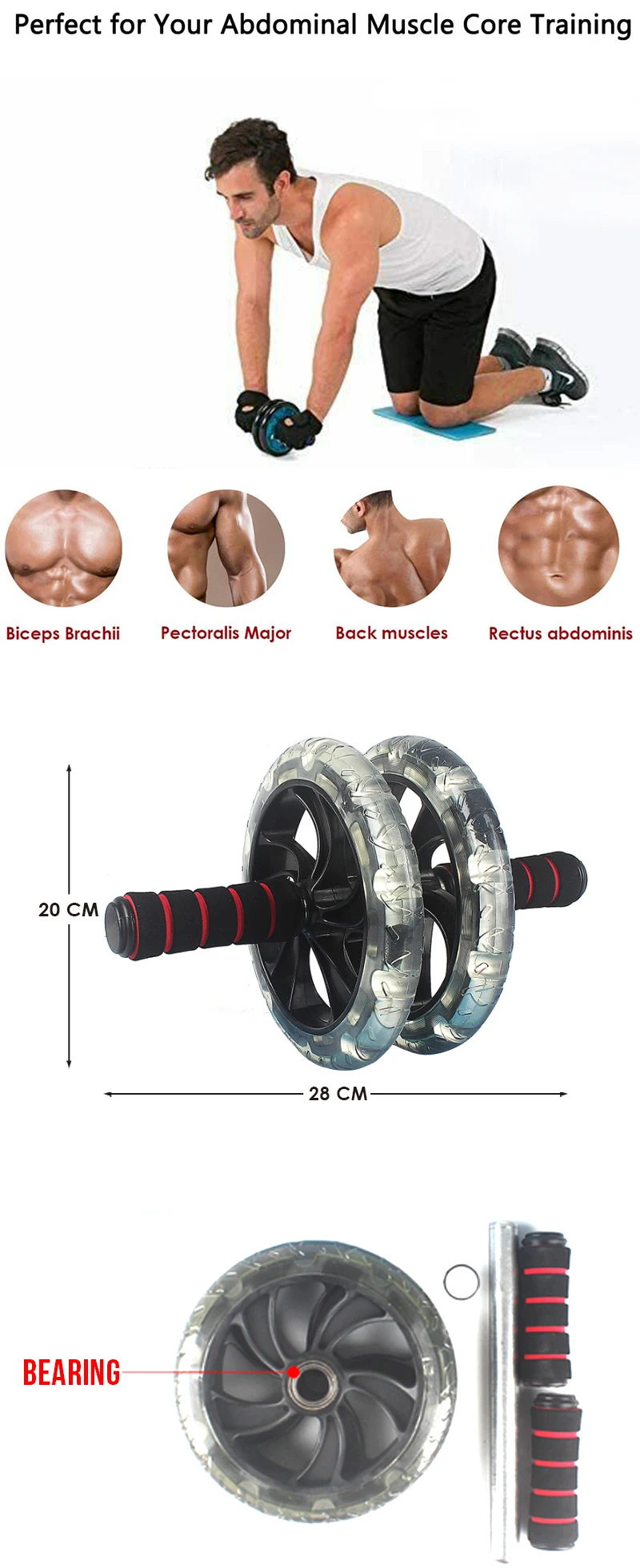 Ролик для упражнений в домашних тренажерных залах ролик ab wheel на продажу AB