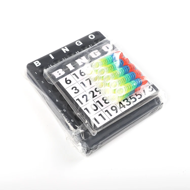 Support customization wholesale bingo game set with bingo cage chips board