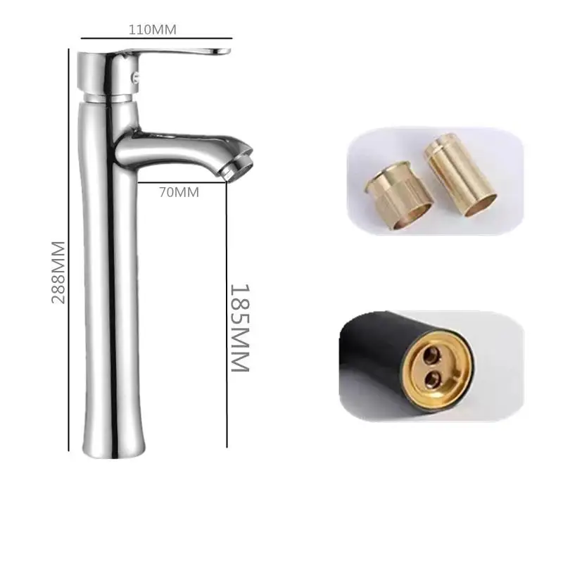 Bathroom heighten basin faucet hot and cold mix ceramic core valve