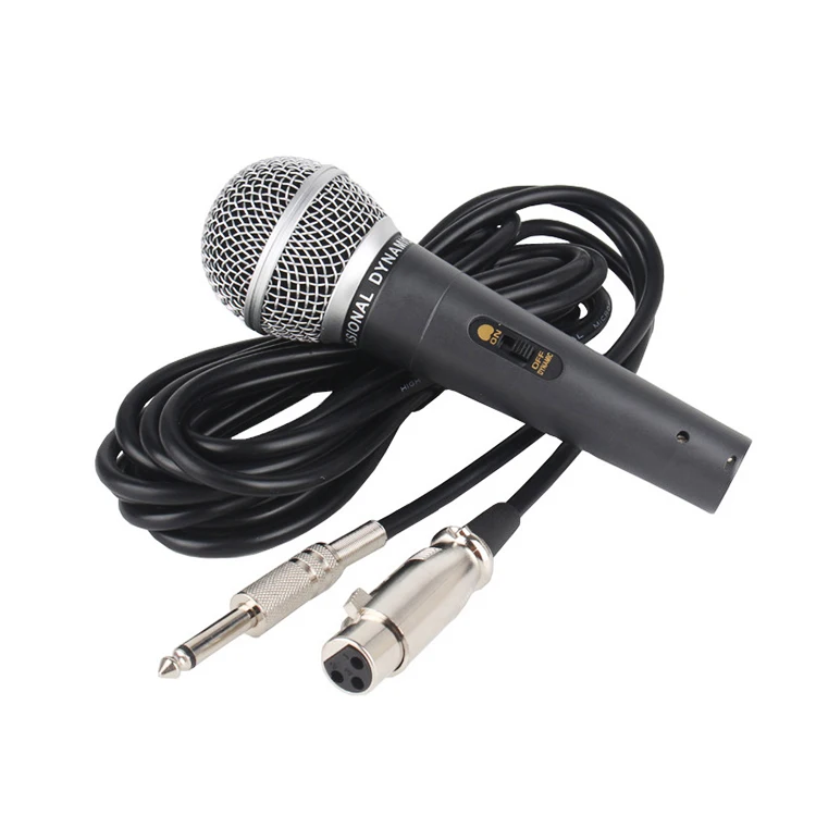 Cheap handheld High Sensitive karaoke singing Home Theater wired microphone