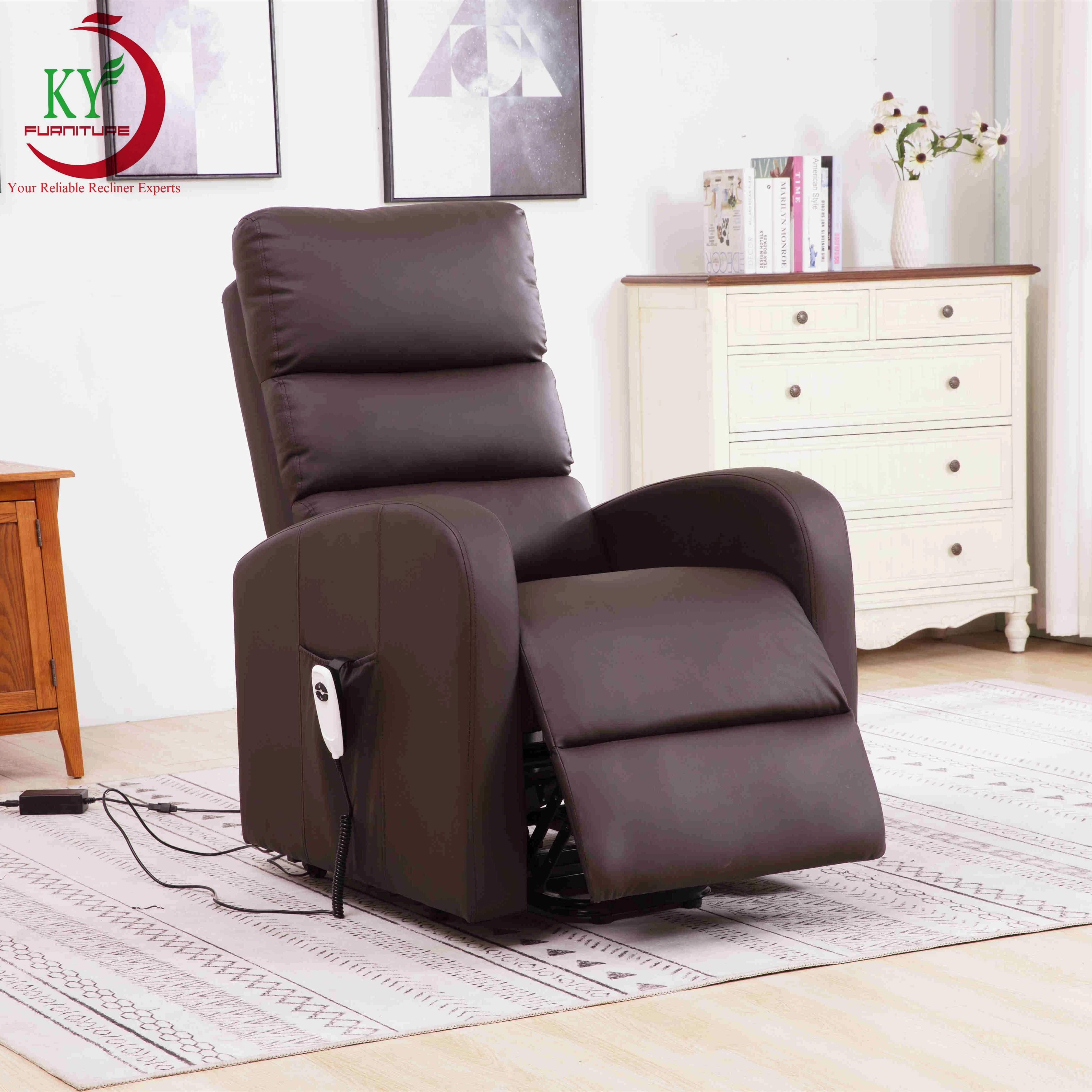 JKY Furniture Single Motor Electric Power Lift Riser Recliner Sofa Chair With 8 Points Massage For Elderly And Disabled