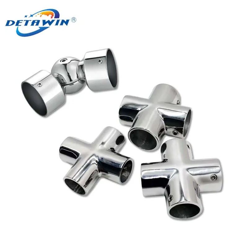 Factory Wholesale Stainless Steel Four/Three Ways Inserted Connector 90 Degree Elbow Tube Connector