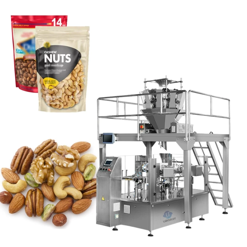 bean grain nut food weighing packing machine pistachios peanuts packing machine cashew nut rotary doypack packing machine