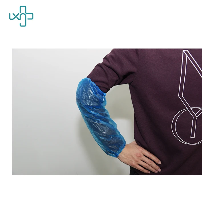 Leboo Disposable House Cleaning Hospital PE Sleeve Cover Machine Made Waterproof