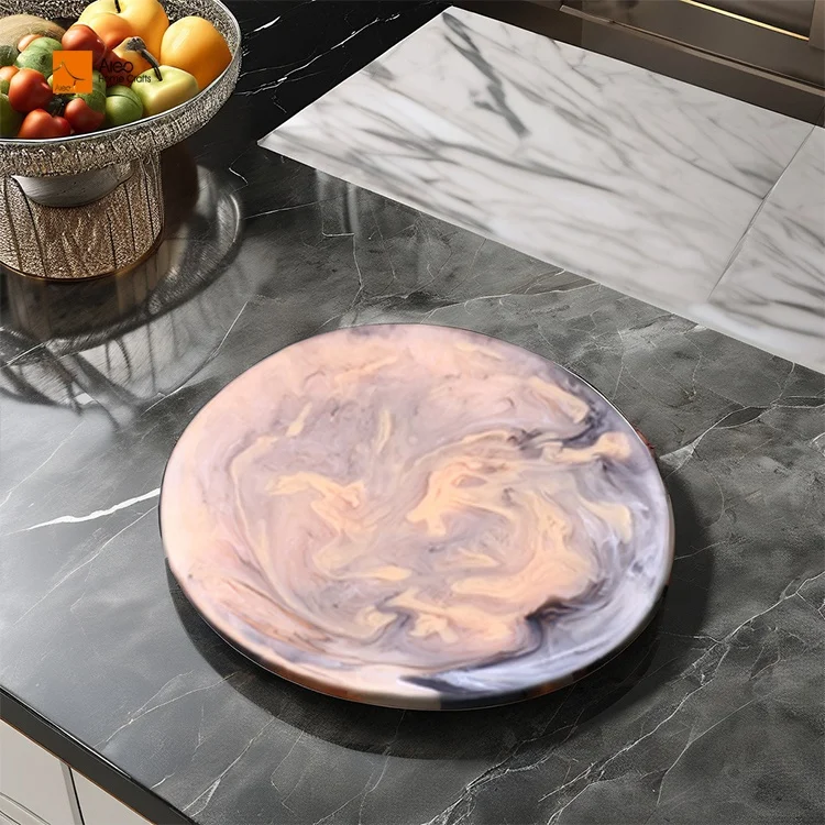 Fashion Customized Resin Coasters Durable Coffee Holder for Home DIY Resin Artwork Personalized Mixing Color Coaster Set