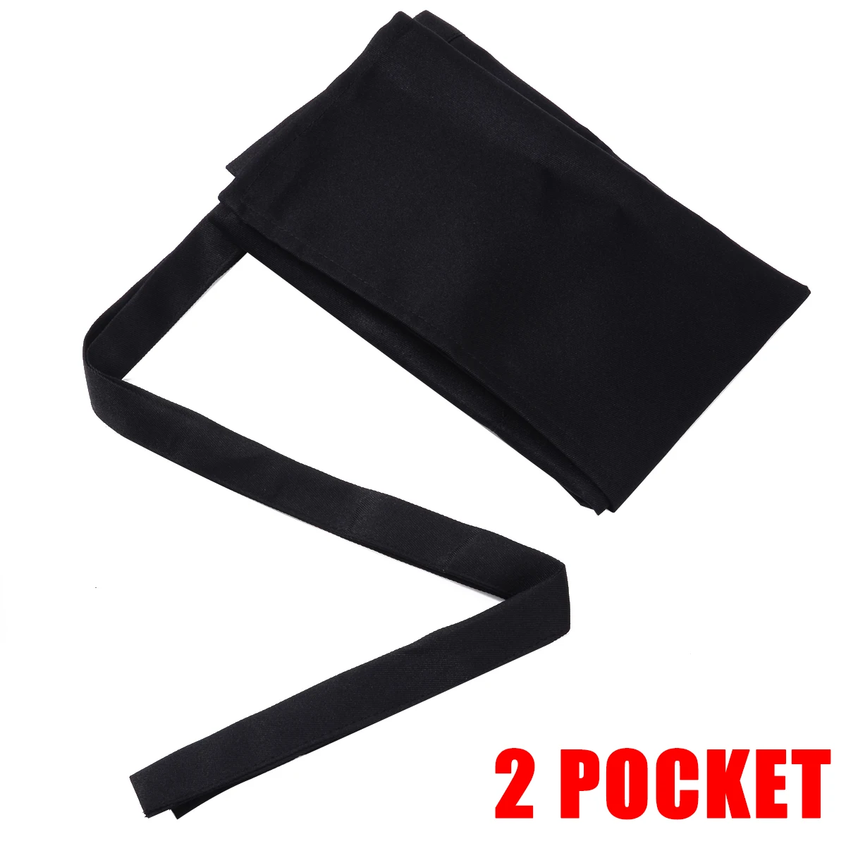 Restaurant Waiters Waitress Chef Kitchen Accessories 2 Style Black Waist Half Short Apron with Pockets
