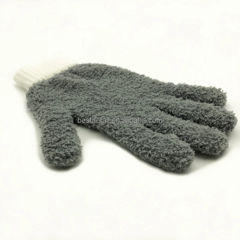 5 finger Car Accessories Wash Microfiber Dusting Glove for House Cleaning Blinds Windows Shutters Furniture