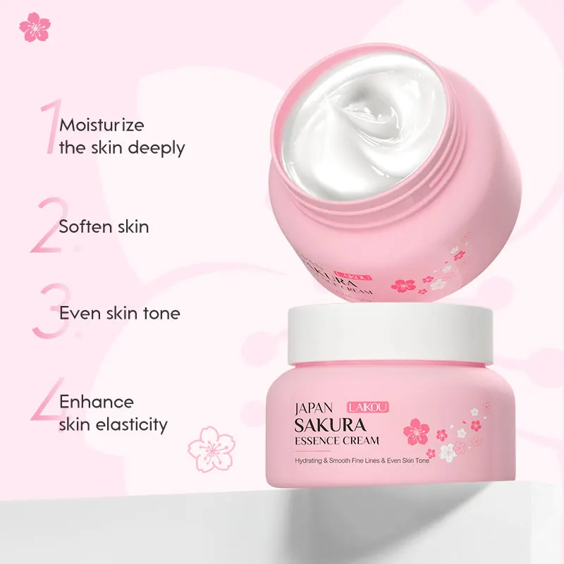 Cherry Blossom Essence Cream Moisturizing Hydrating Sakura Face Cream For Day and Night Use