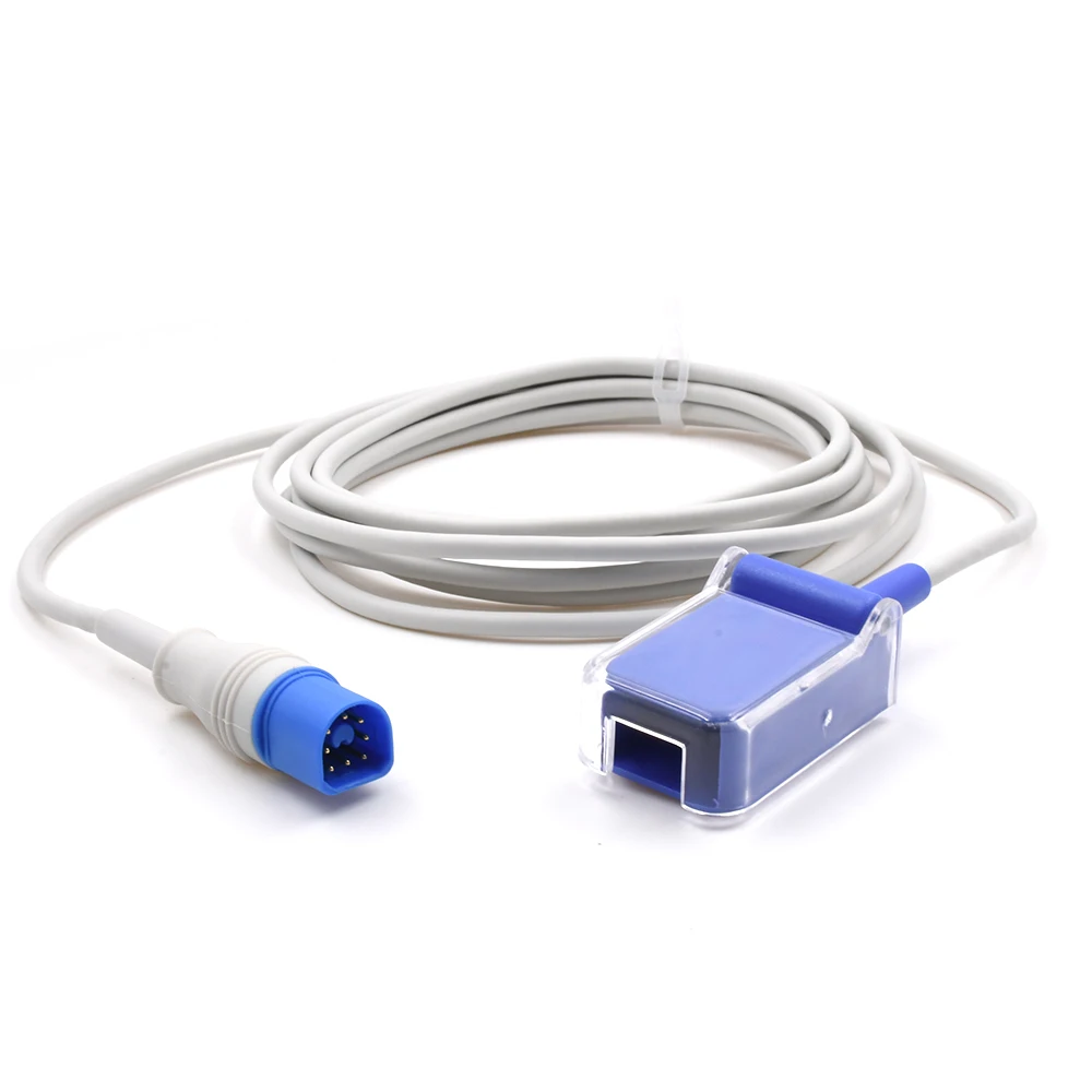 Factory supply reusable Phillipss SpO2 sensor extension cable, 2.2m spo2 adapter cable for hospital use