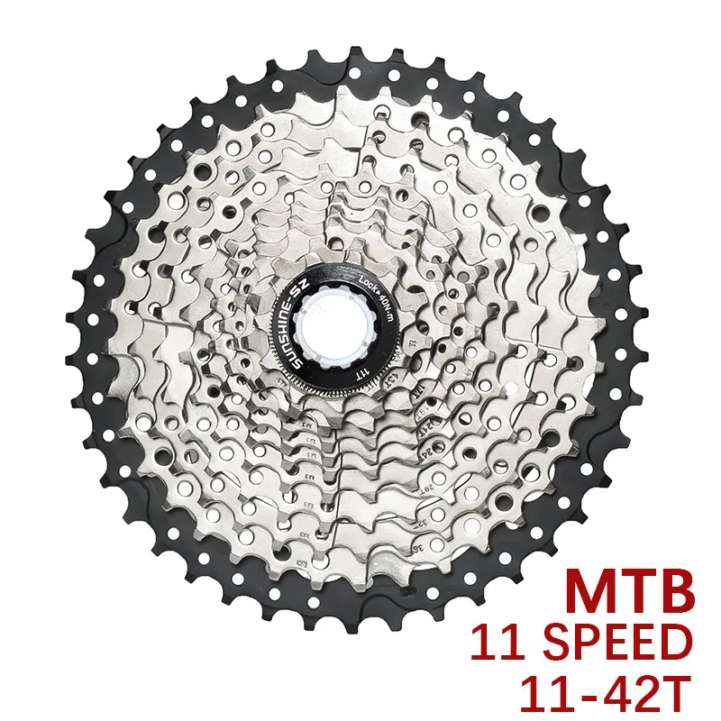 High quality Sunshine bicycle parts 7/8/9/10/11 speed freewheel bike flywheel for MTB 11-42T sprocket cassette freewheel