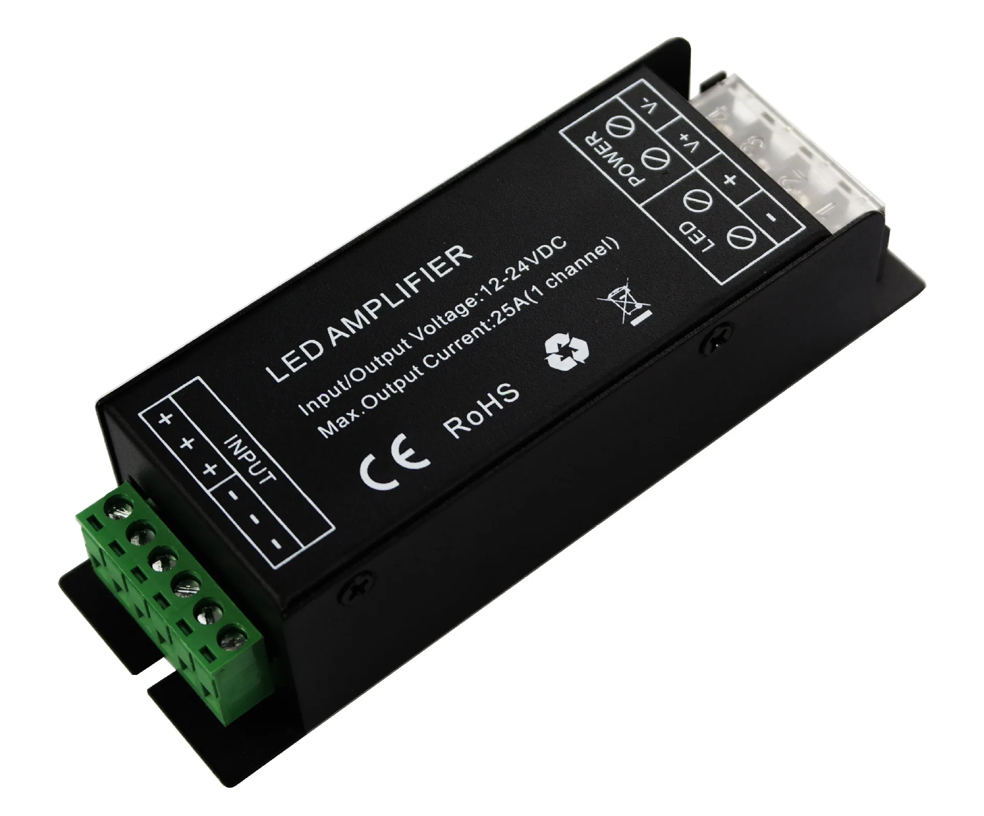 12V 24V  300W LED strip single channel amplifier monochrome amplifier light neon bar power amplifier 25A