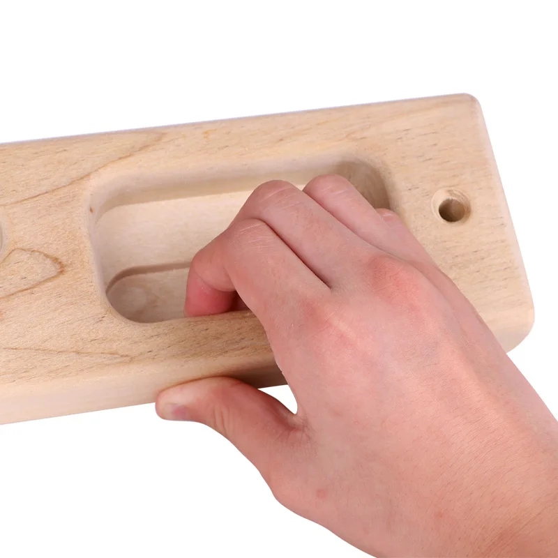 Низкая цена крытый скалолазание повесить палец силы тренировки бука деревянная доска