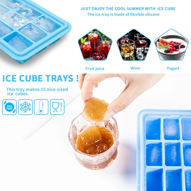 Factory Price Food Grade Ice Maker Ice Cube Trays Silicone Moulds Whiskey Ice Mould