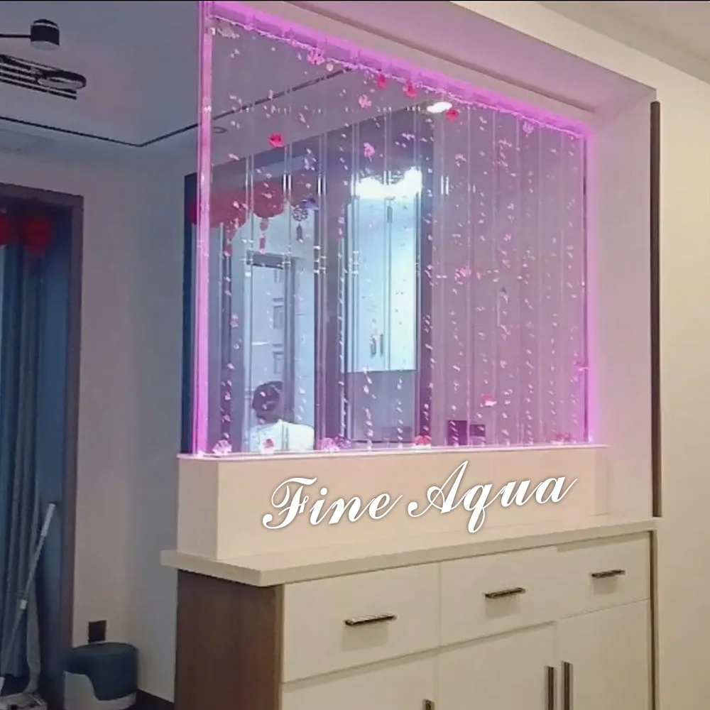 Hot Sale LED Acrylic Waterfall Decorative Wall Artificial Bubble Water Dancing Wall