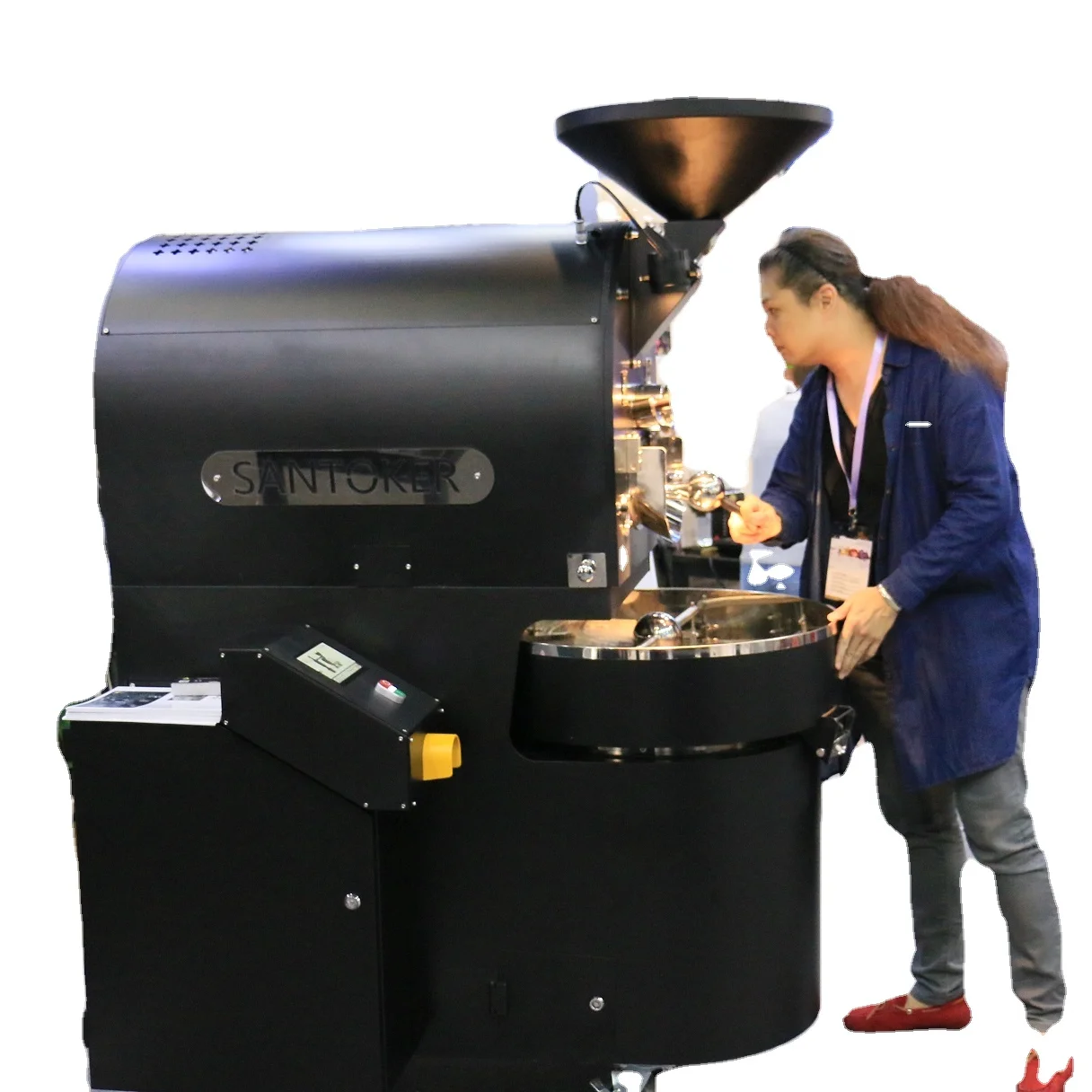 Wintop Santoker 12 кг 15 кг автоматический двойной барабан из углеродистой стали Управление PLC коммерческий жаровня для кофе