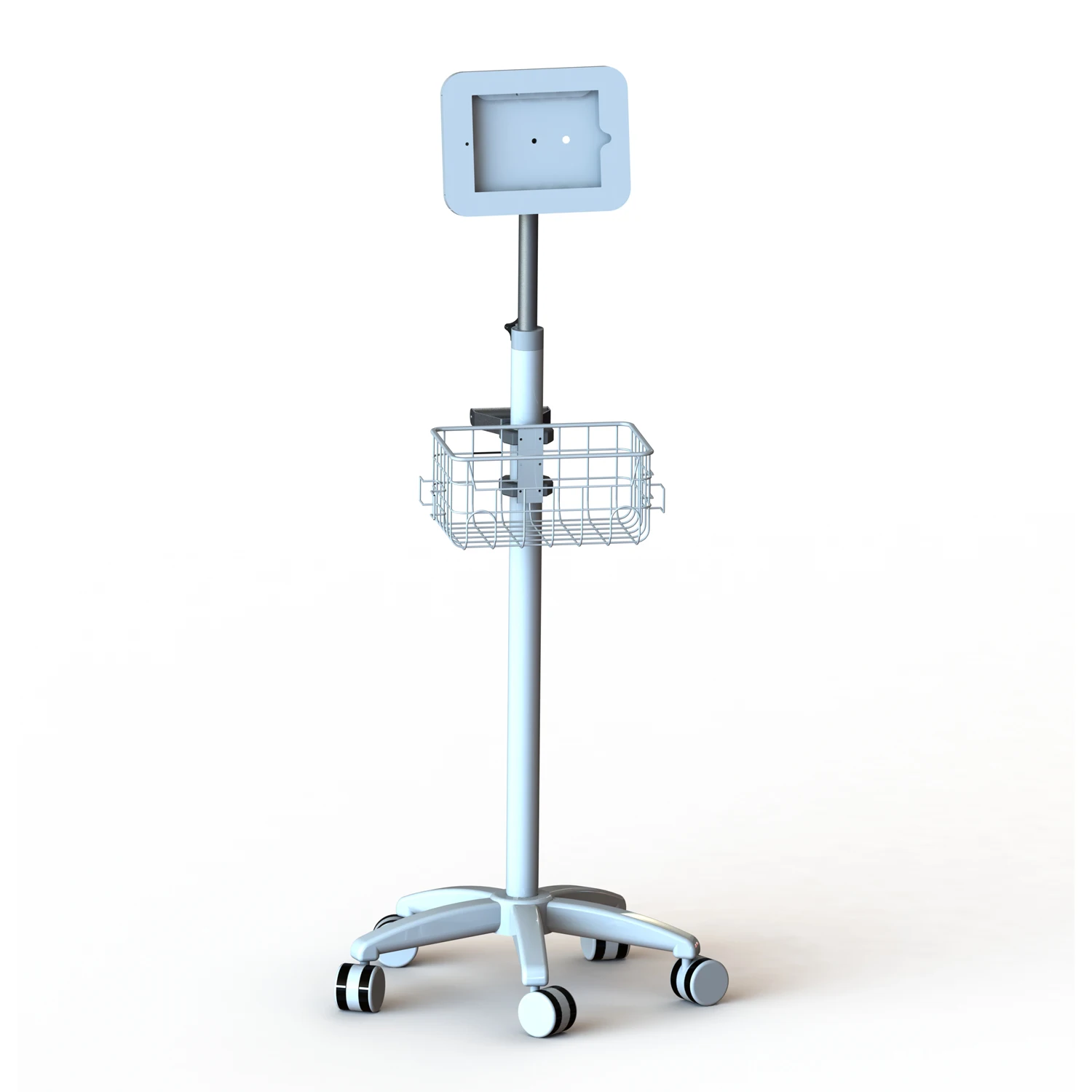 Высококачественная Регулируемая по высоте тележка для медсестры с замком для IPAD 9,7 дюйма 10,2 дюйма