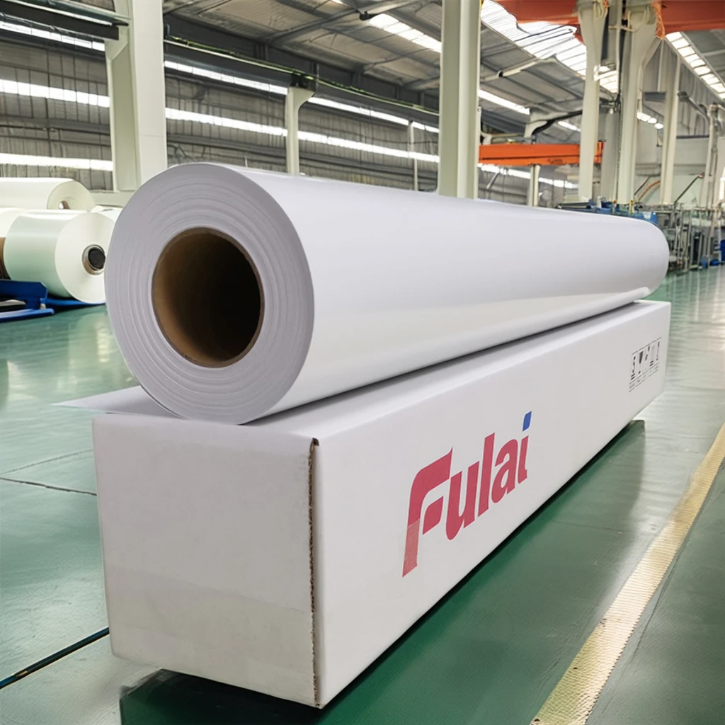 Waterproof glossy matte Eco Solvent printable white PVC Self Adhesive Vinyl roll sticker material factory for bus advertisement