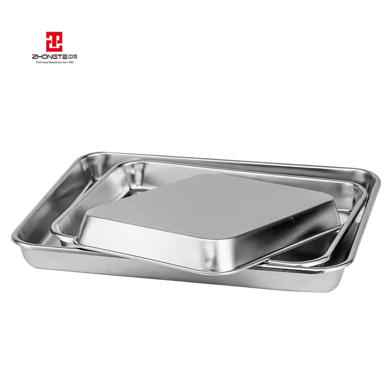 Food Grade Stainless Steel Wire Metal Mesh Cookie Sheet Set Baking Sheet Chef Toaster Oven Baking Tray / Baking Pan